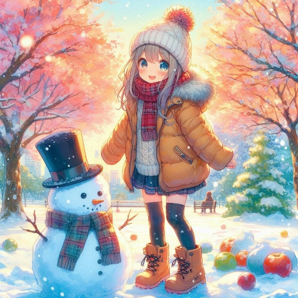 雪遊びのカジュアルコーデ