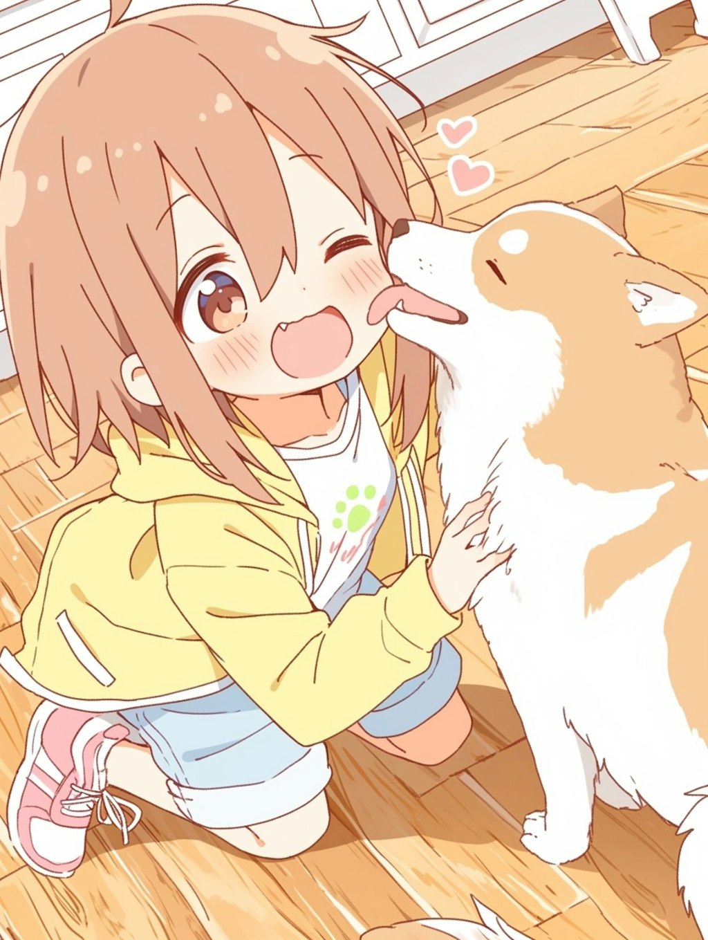 犬と仲良し娘