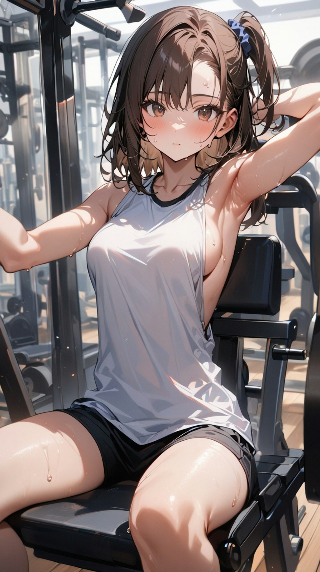 ぶかぶかな服の横乳