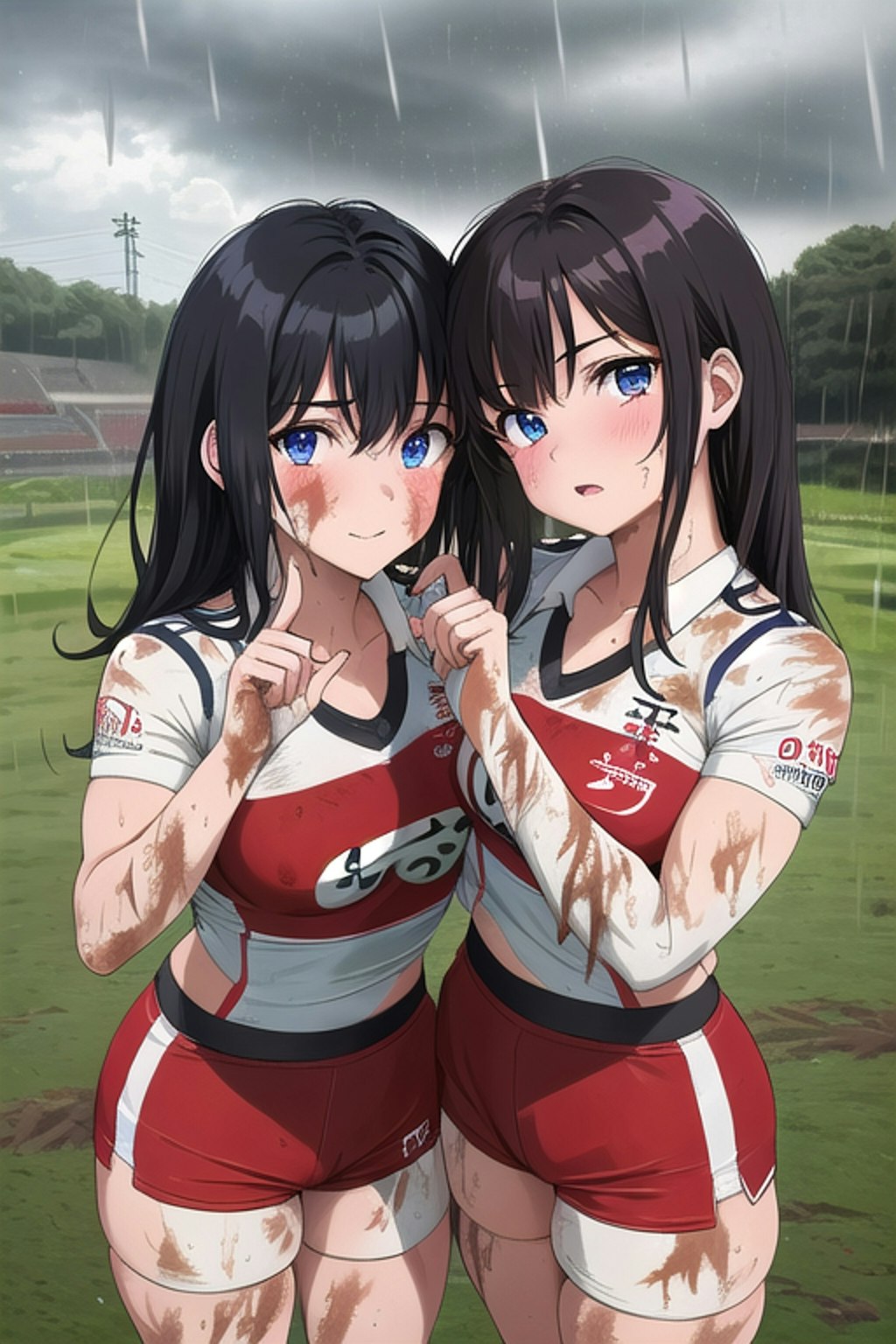 泥まみれの女子アメフト 44&女子ラグビー 44