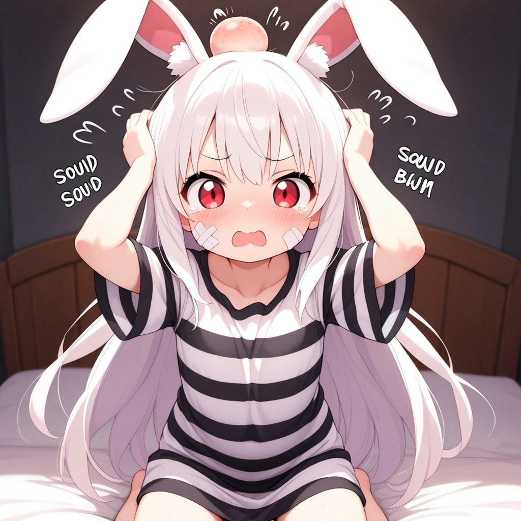 お灸を据えられたうさぎちゃん！！
