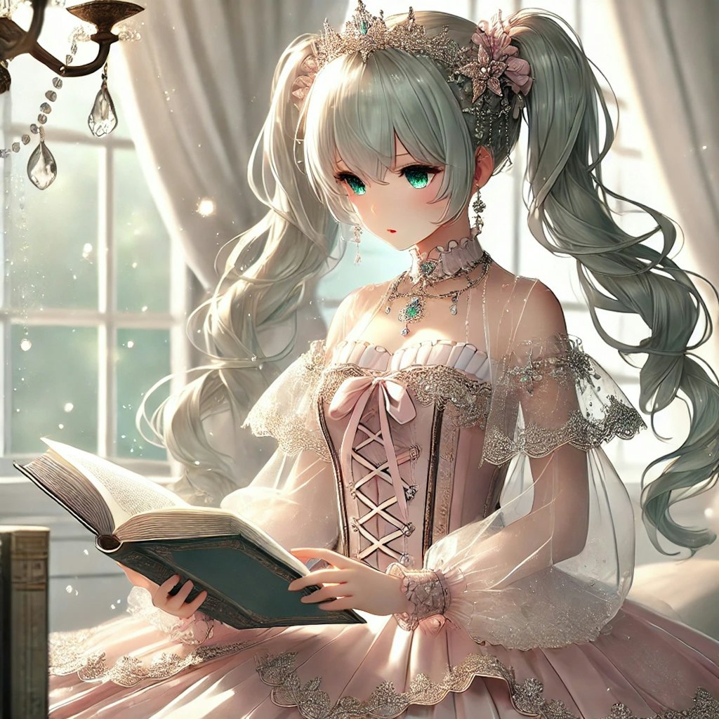 読書をする姫君