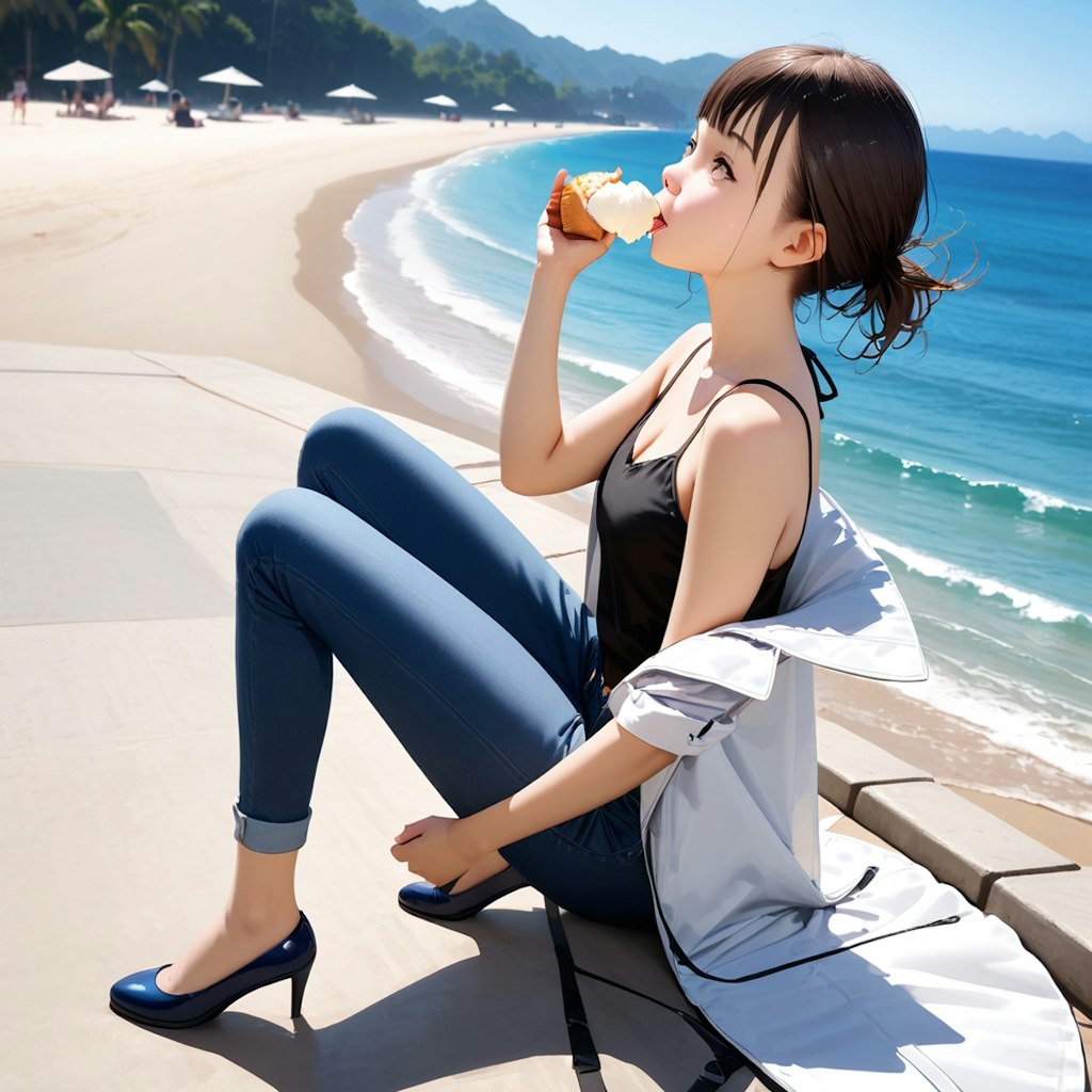 何の指定もしてないのに、暑さ対策用で髪をしばったのはＧＪ