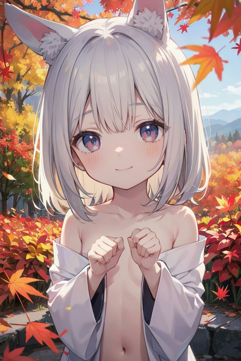 けもみみ娘の紅葉狩り