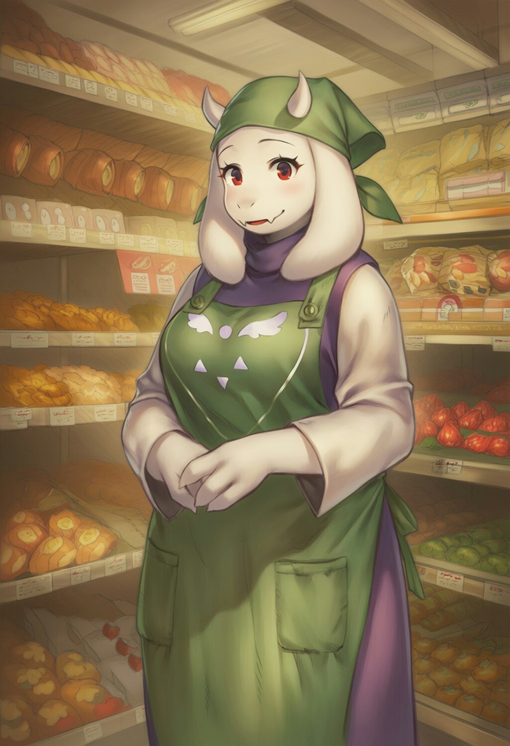 スーパーで働く彼女
