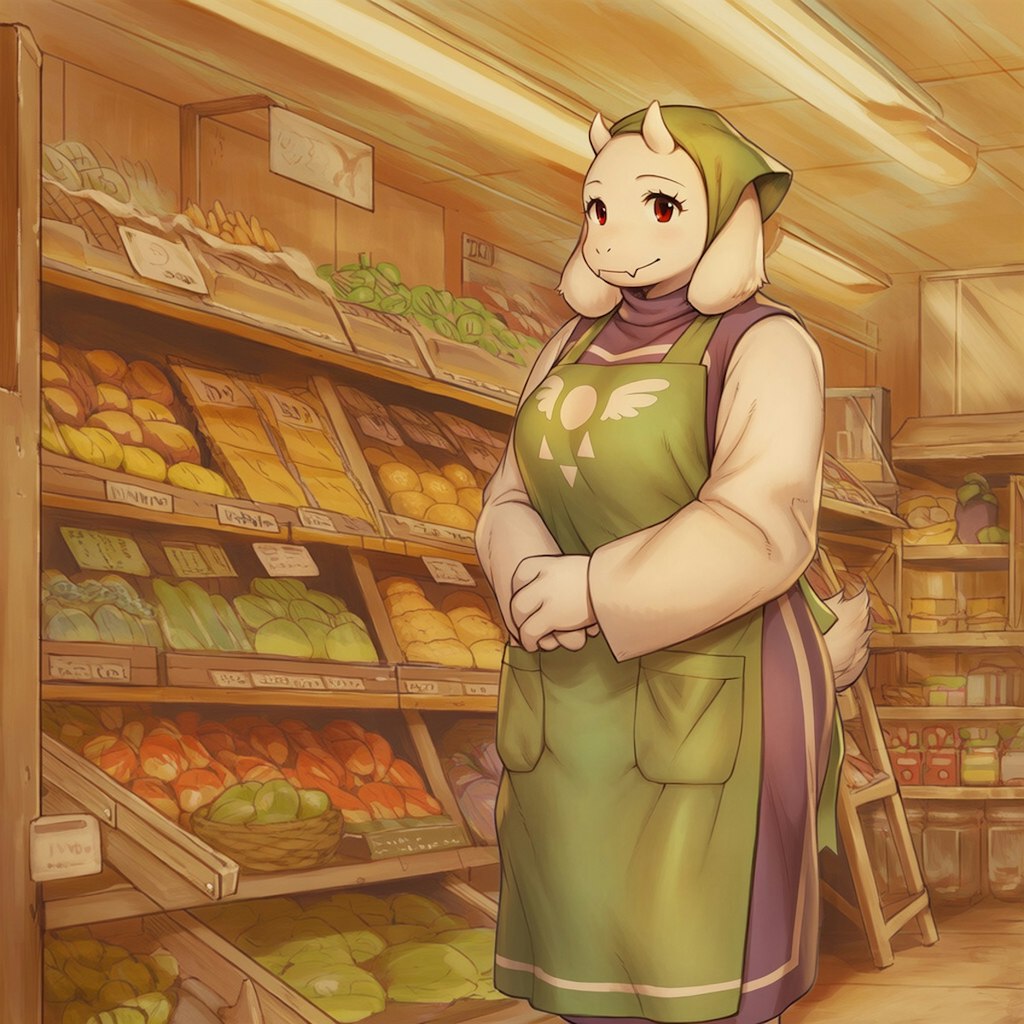 スーパーで働く彼女