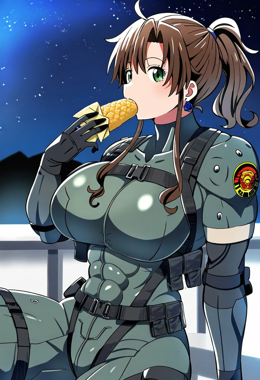 少女食事中(？)