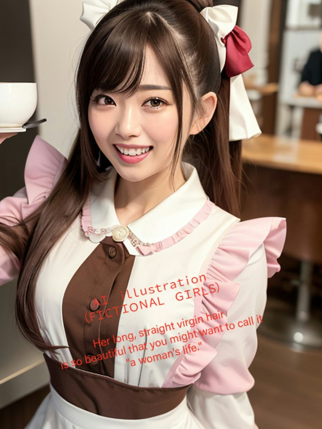 美少女店員さんはフリルのユニフォーム