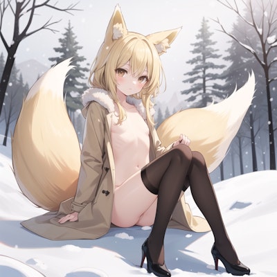 山の中の狐っ娘