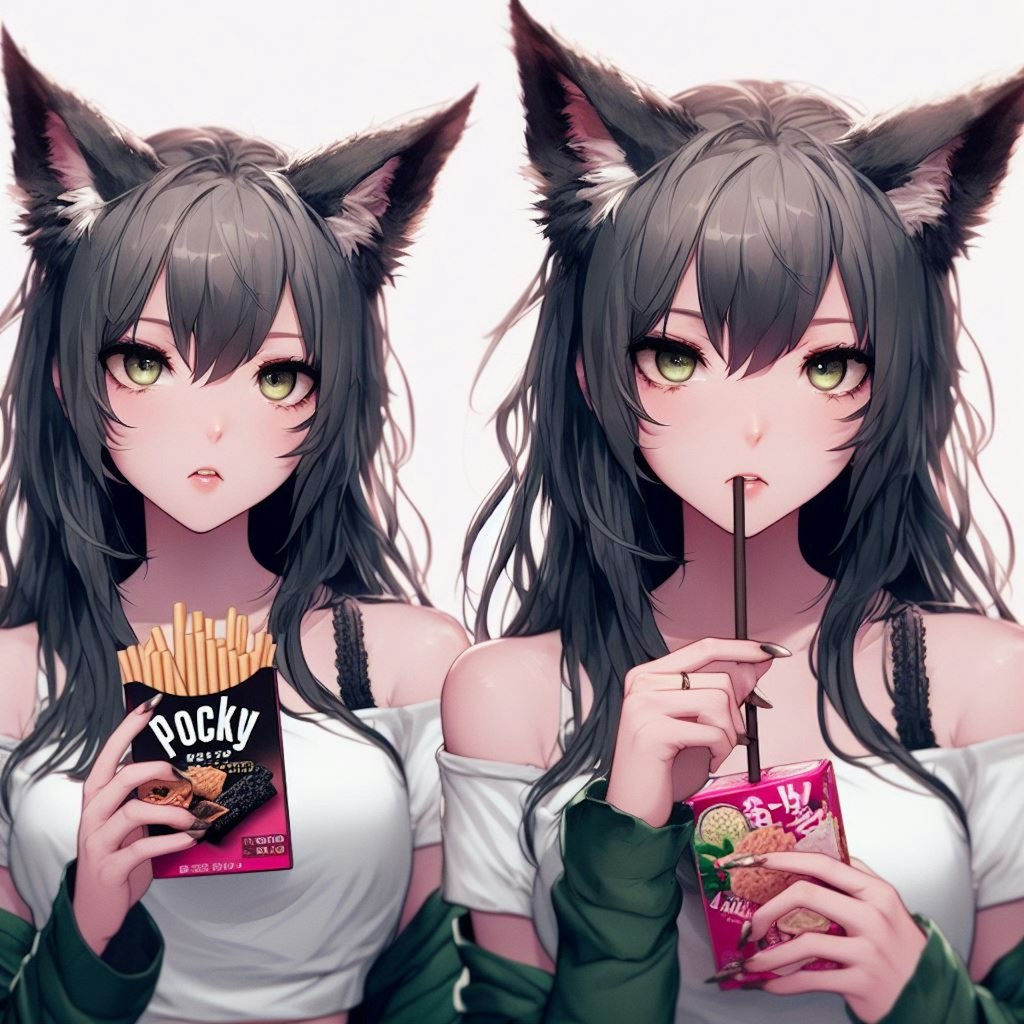 ポッキー🐺イラスト