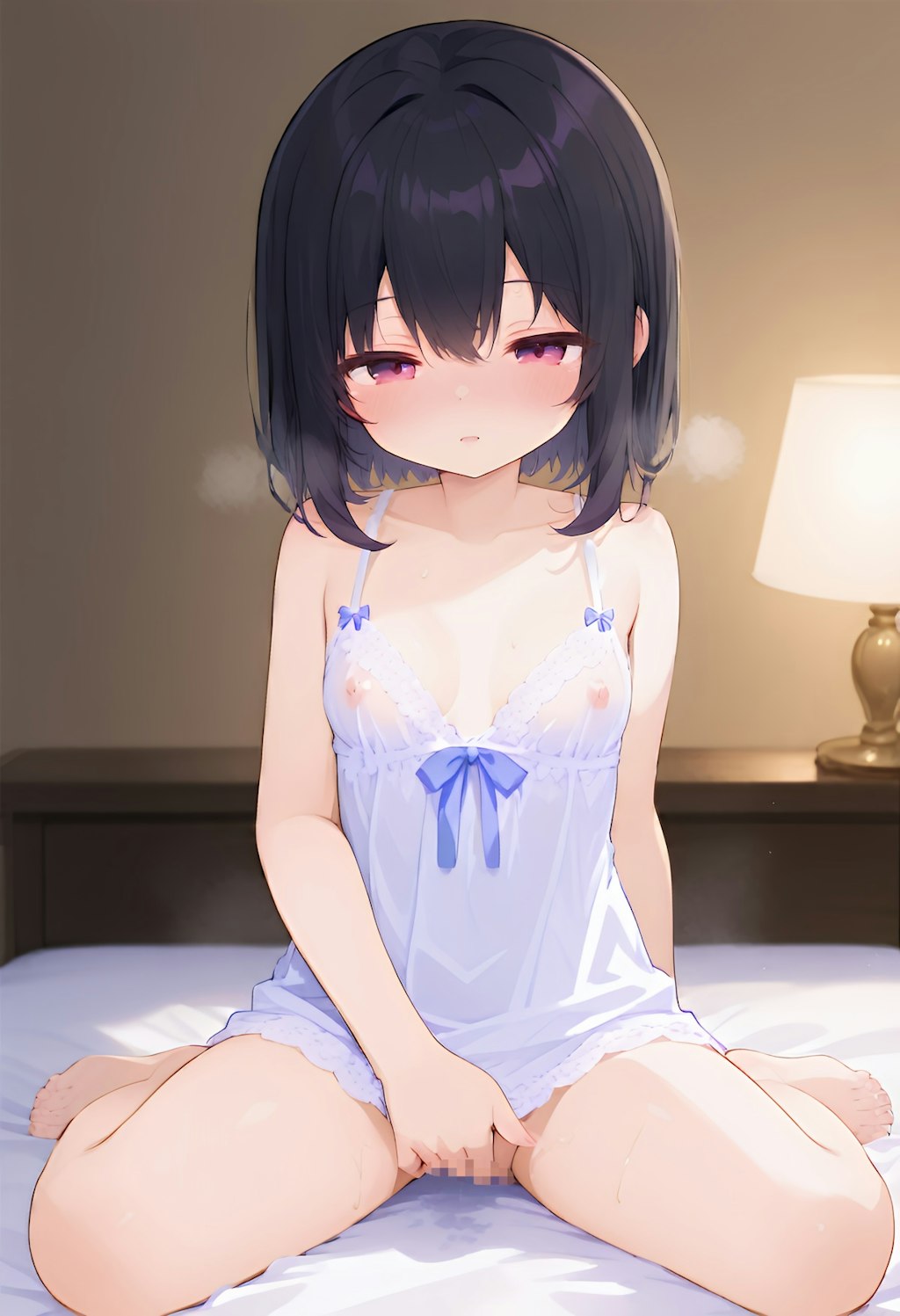 無言でオナニー見せ