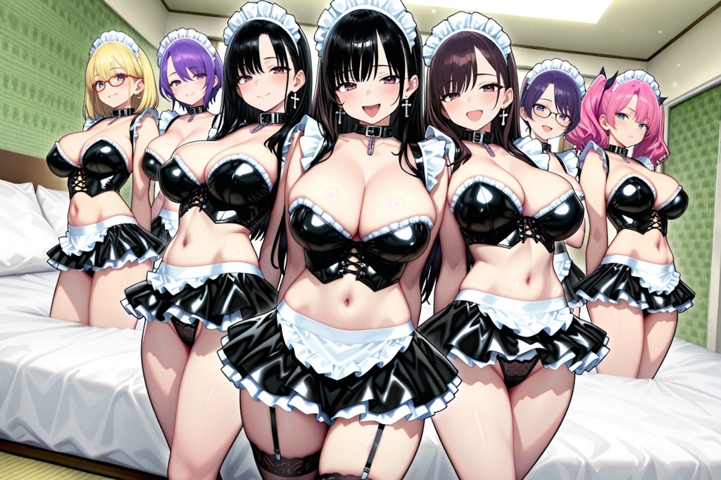 大勢のメイドさんが出迎えてくれる部屋