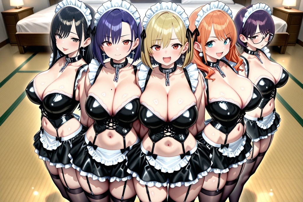 大勢のメイドさんが出迎えてくれる部屋
