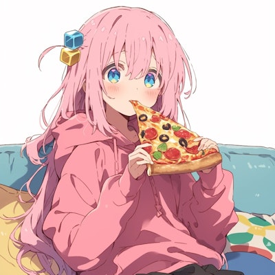 【本日のぼっち】ピザを食べるぼっち
