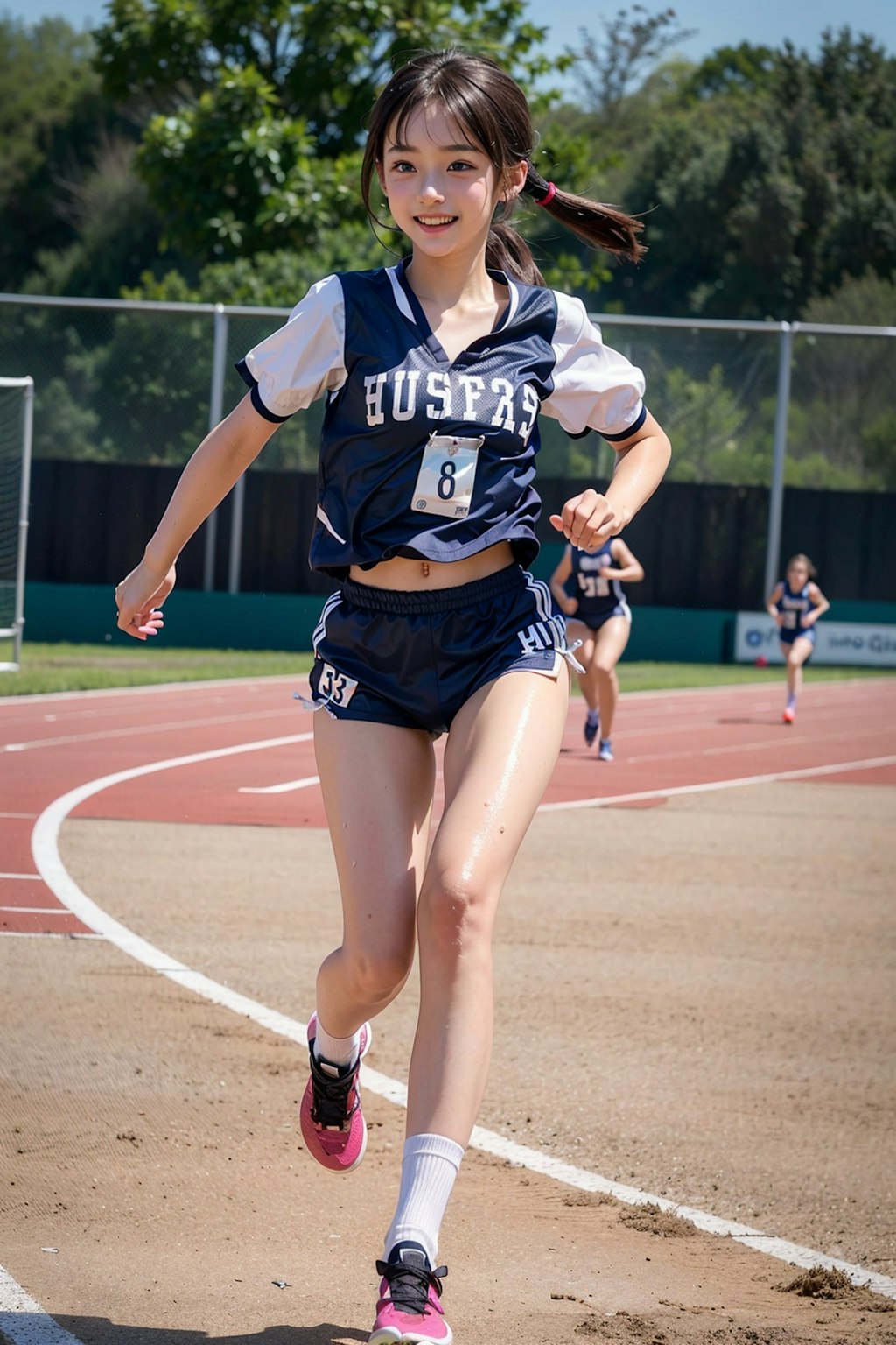 陸上女子ウォームアップ