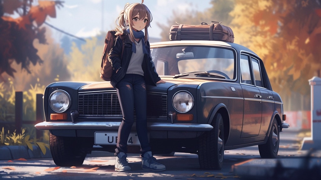 車と少女その2