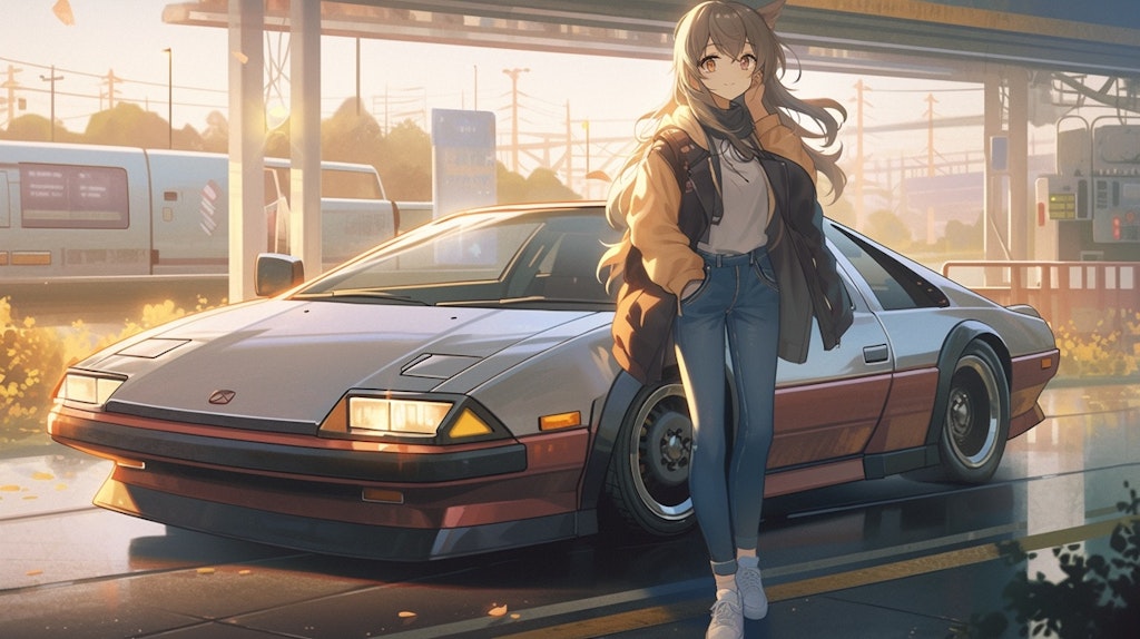 車と少女その2