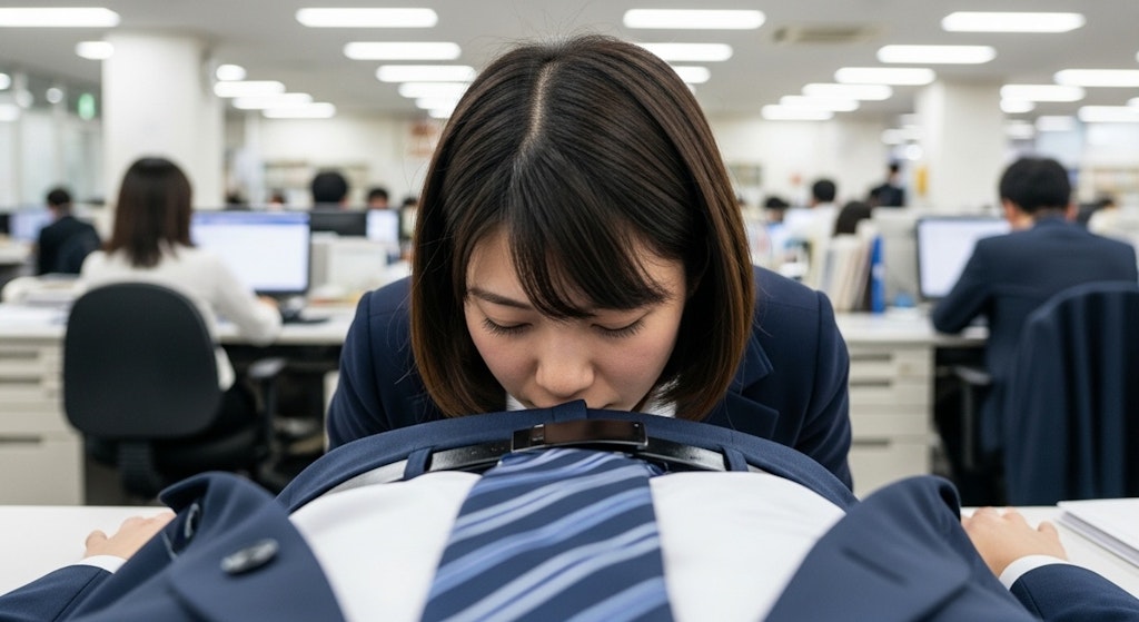営業帰りの男性社員のにおいを楽しみにしている女性社員２