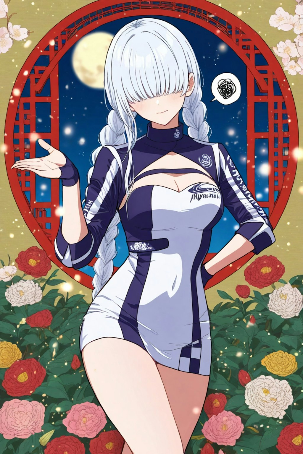 目隠れのレースクイーンちゃん