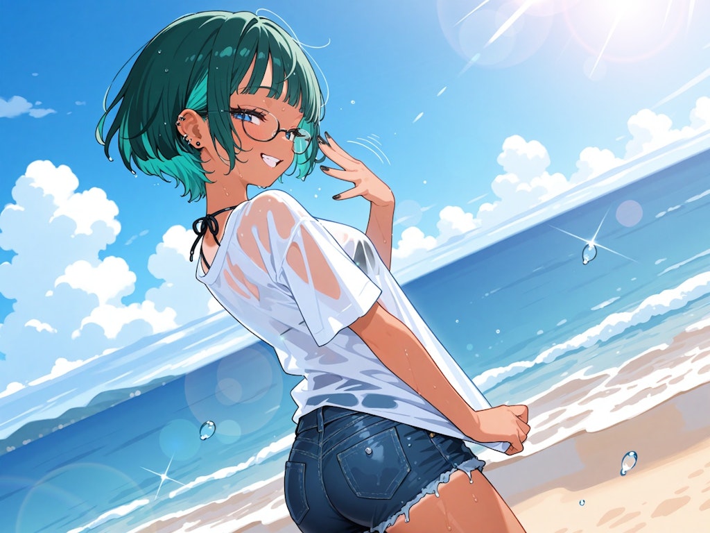 暑くて汗かいちゃったからね