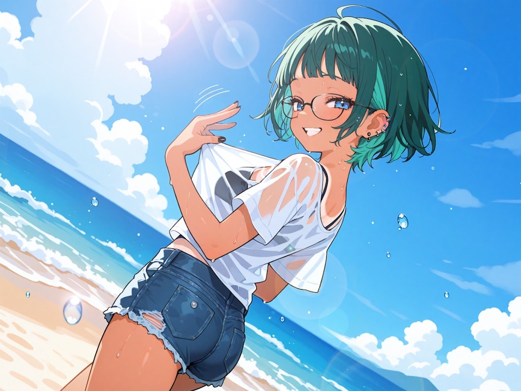暑くて汗かいちゃったからね