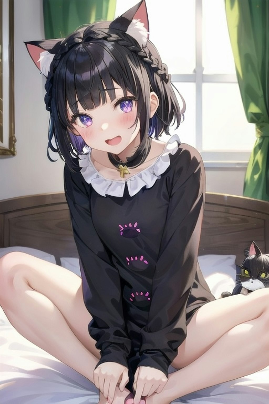 猫耳黒髪ちゃん