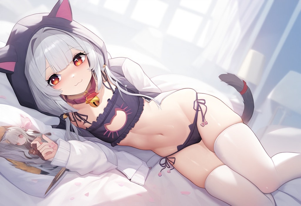 うさぎの女の子が猫ランジェリー着てもええやないですか！！！！