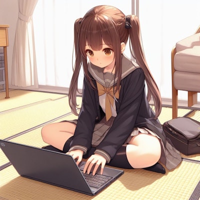 パソコンと少女