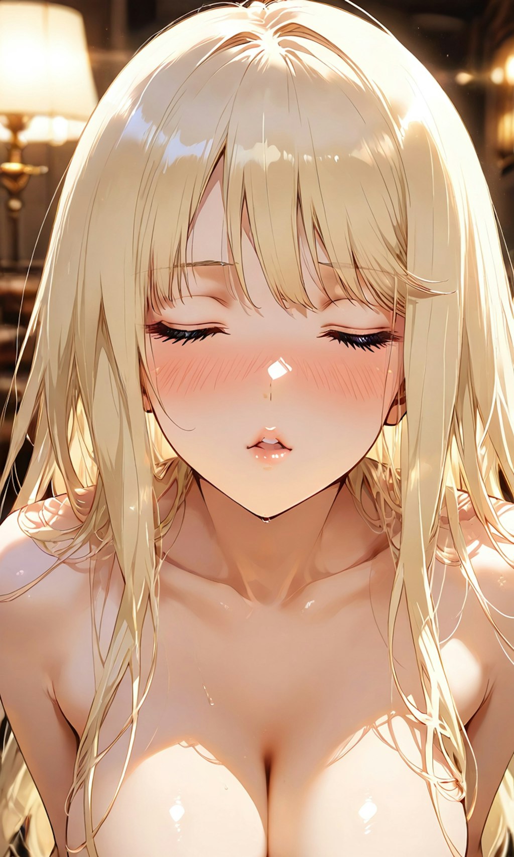 こんな金髪巨乳美女とキスしてぇ！
