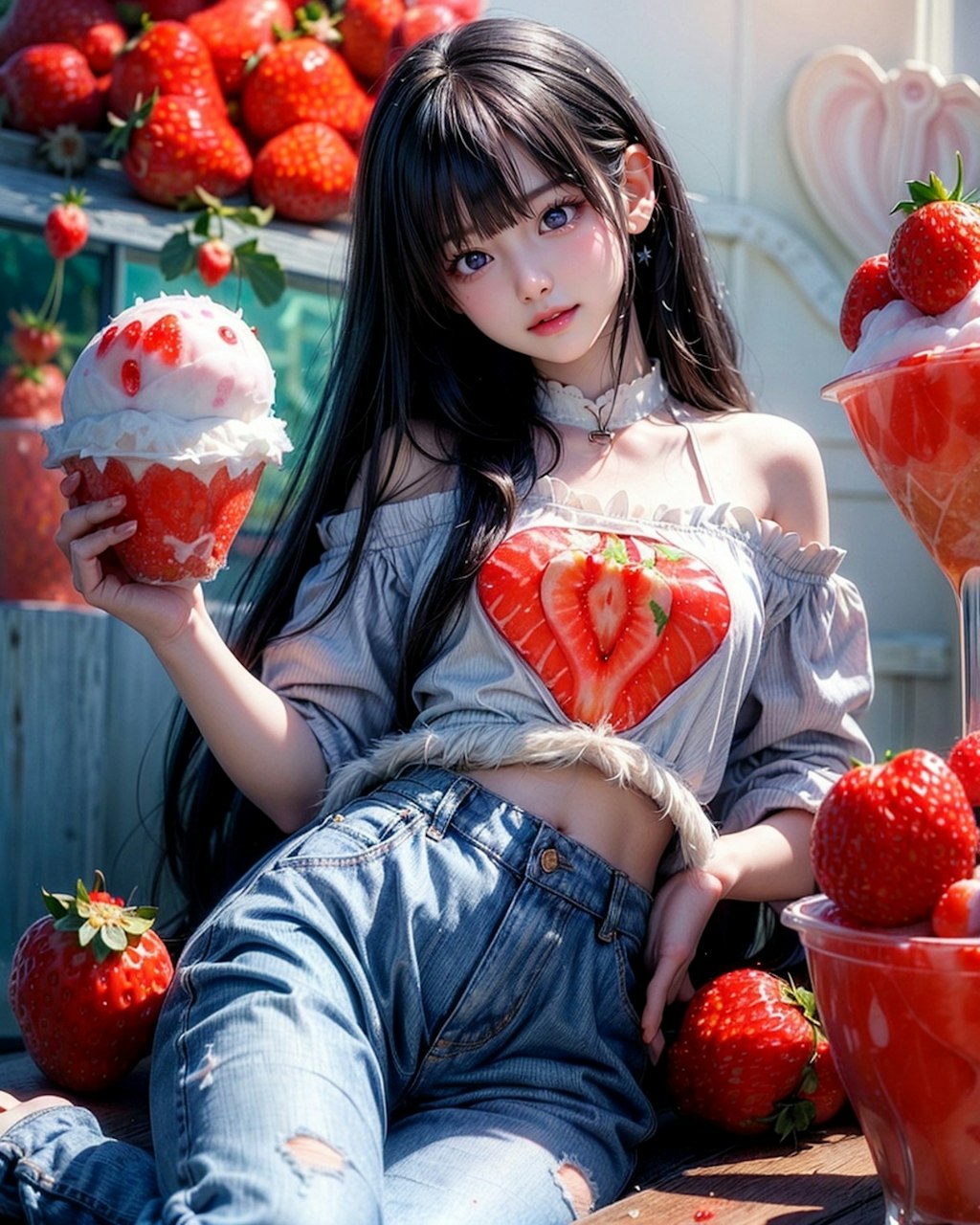 Strawberry Kakigori Girl