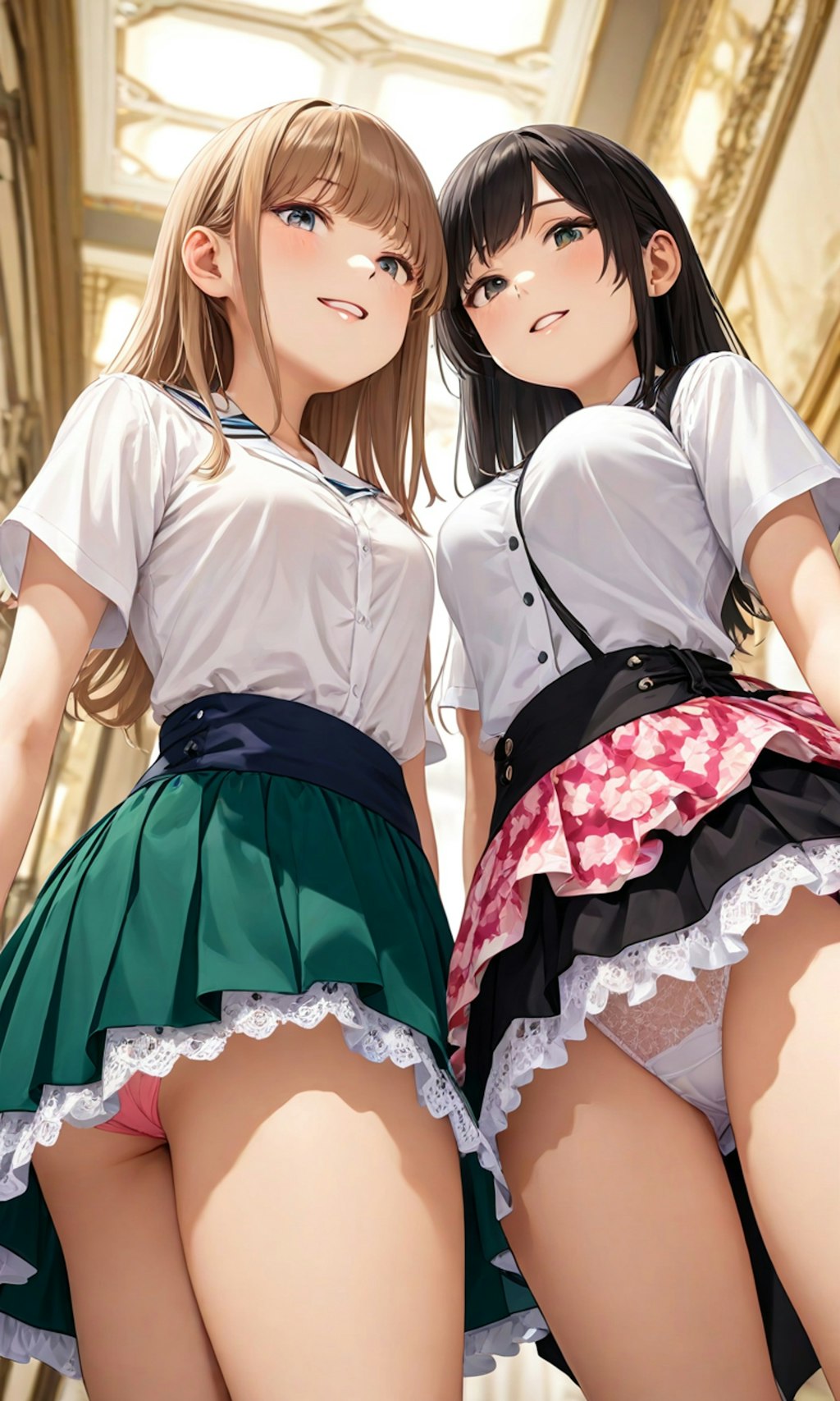 パンチラとセーラー服と女子高校生と