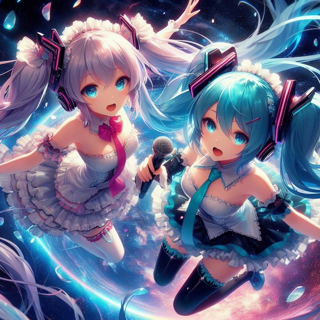 宇宙で絶唱する初音ミク🎤