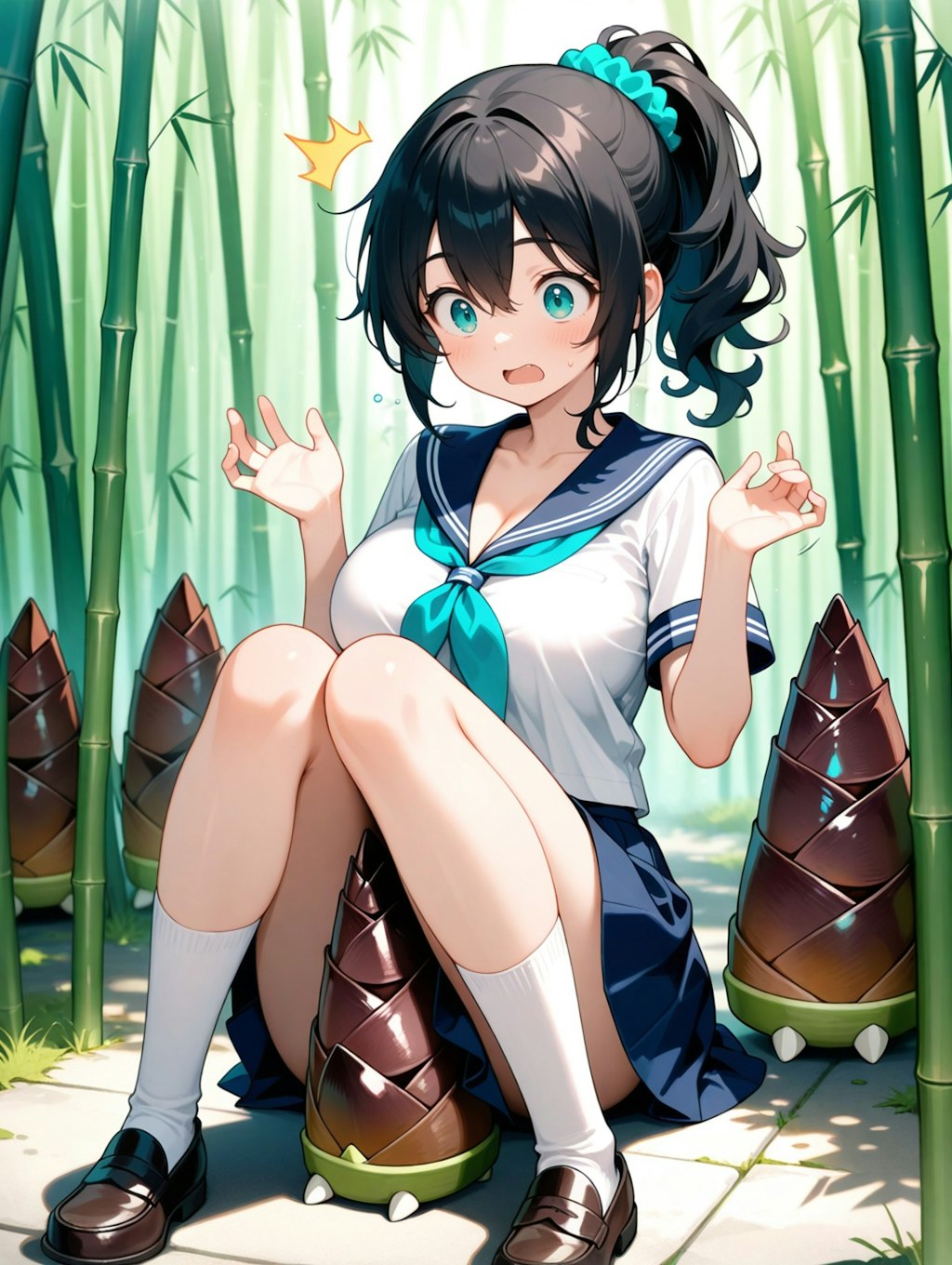 皮がむけて大人の竹に…っ！？