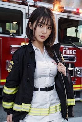 消防士の女性