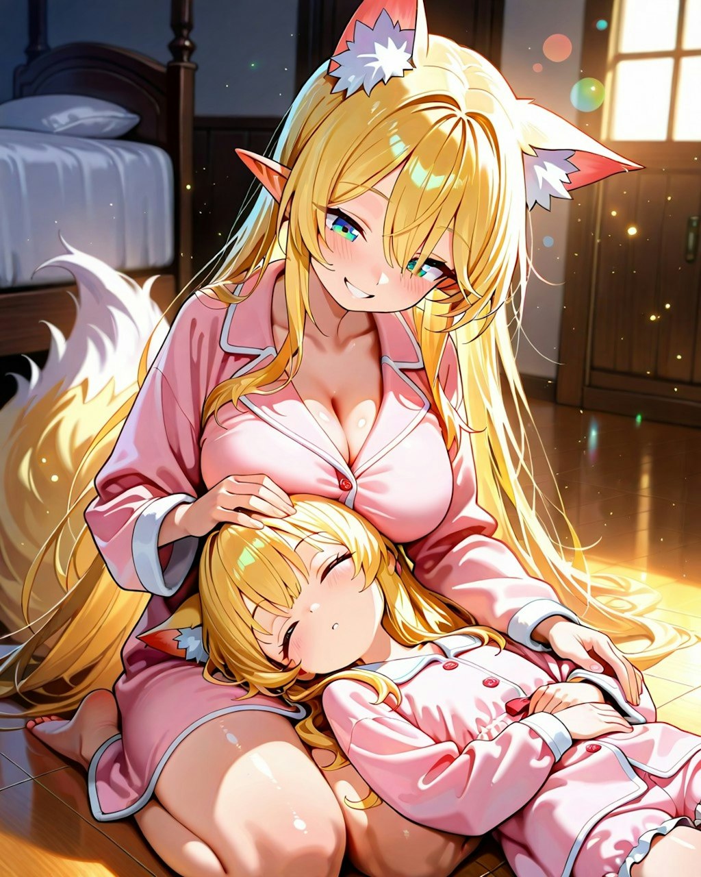 12枚）姉妹で膝枕