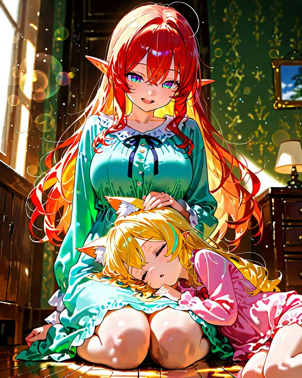 12枚）姉妹で膝枕