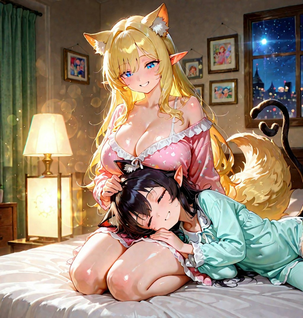 12枚）姉妹で膝枕