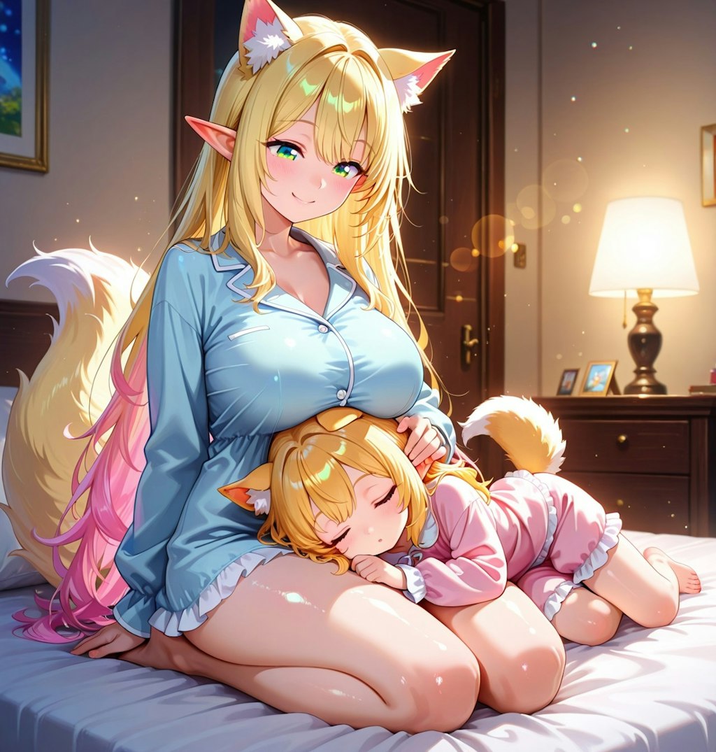 12枚）姉妹で膝枕