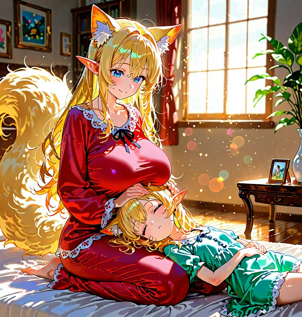 12枚）姉妹で膝枕