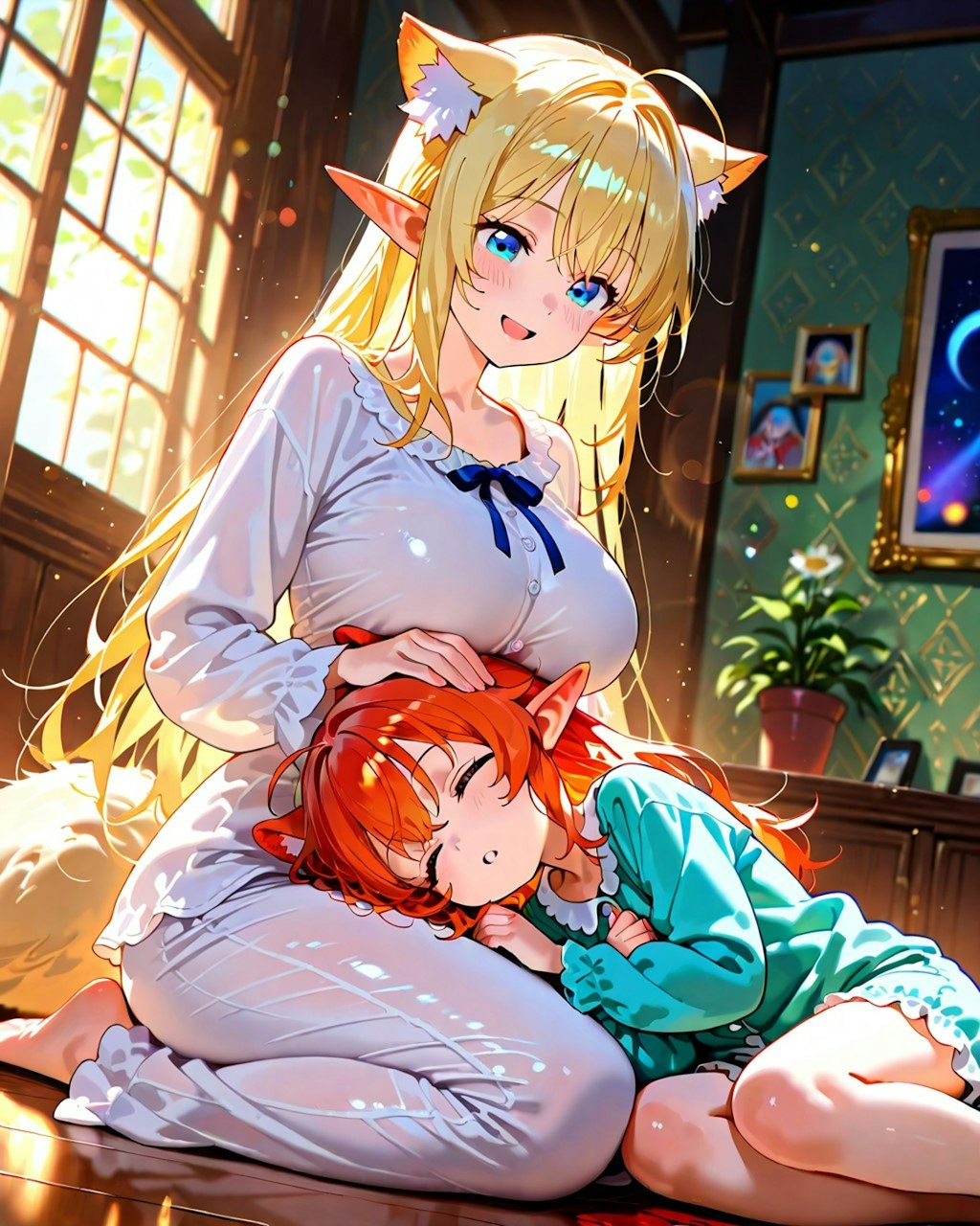 12枚）姉妹で膝枕