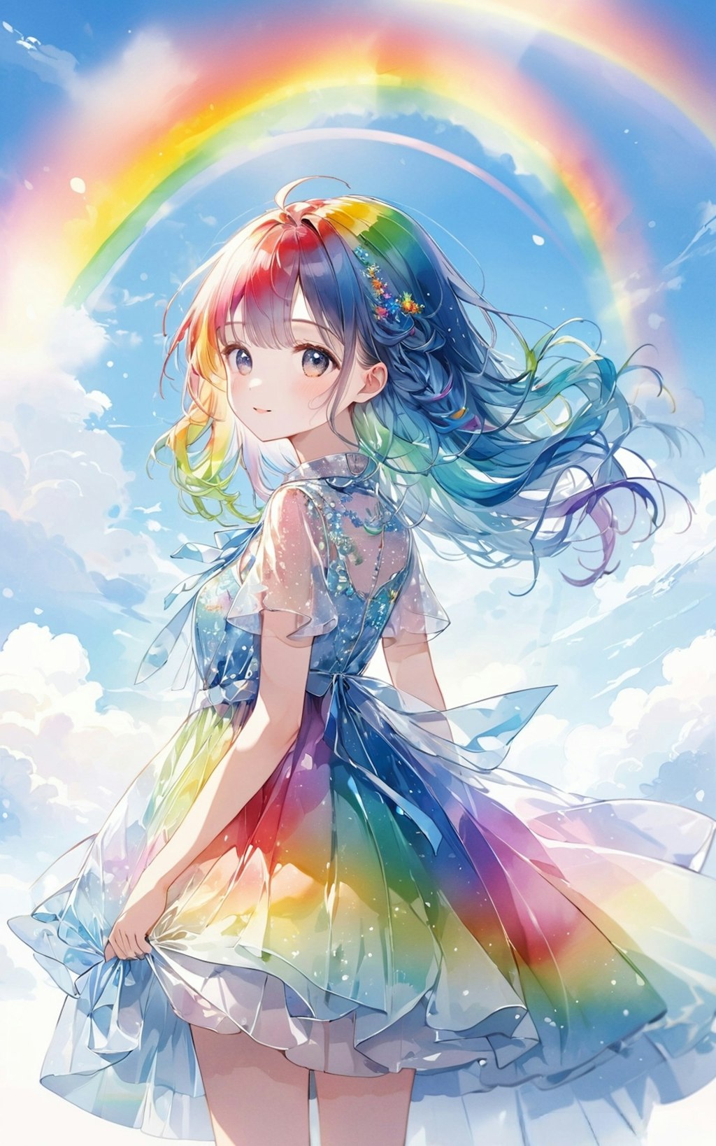 虹のドレス。