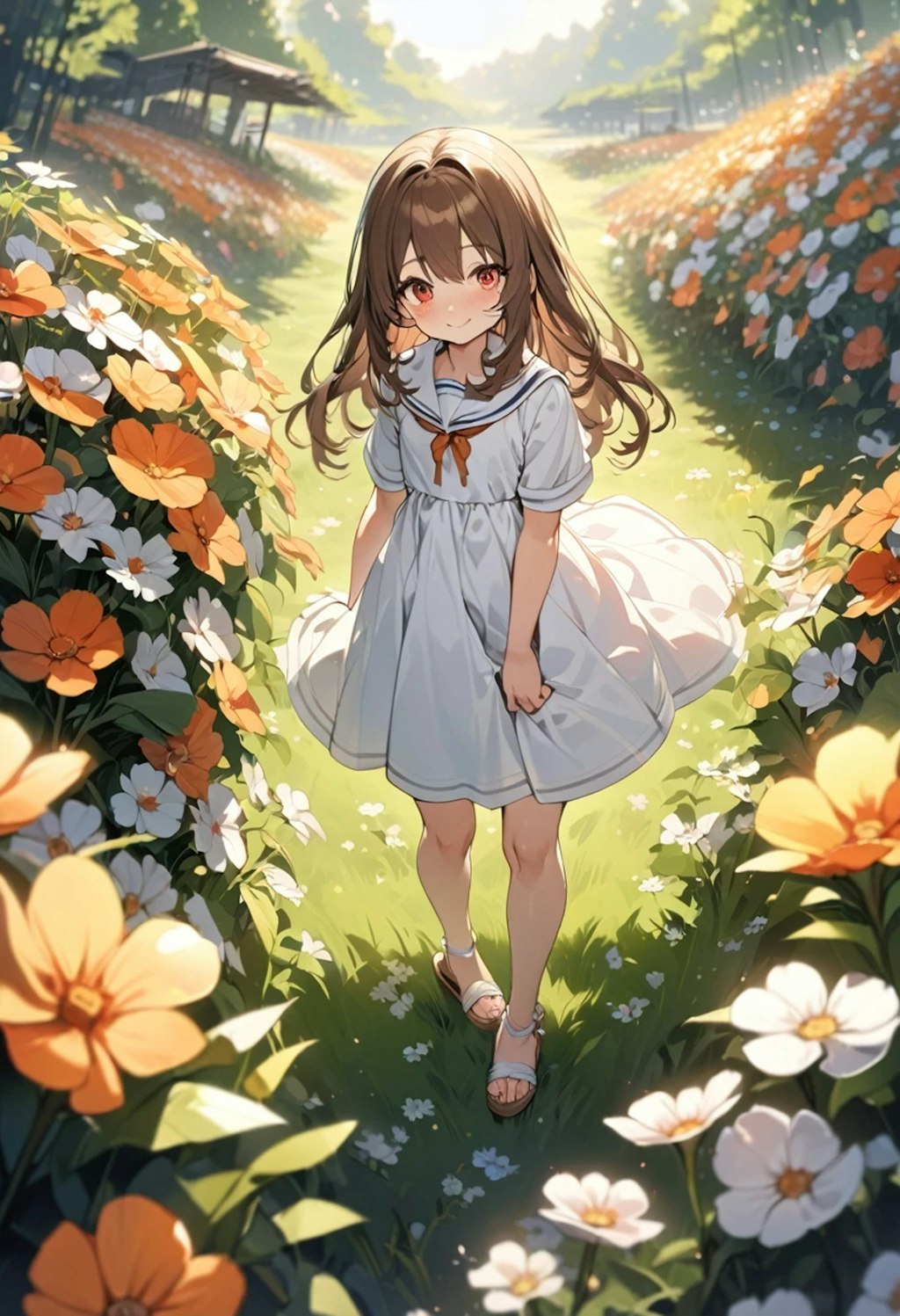 こんなにたくさんの花に囲まれるなんて、幸せすぎる！ I am too happy to be surrounded by so many flowers!