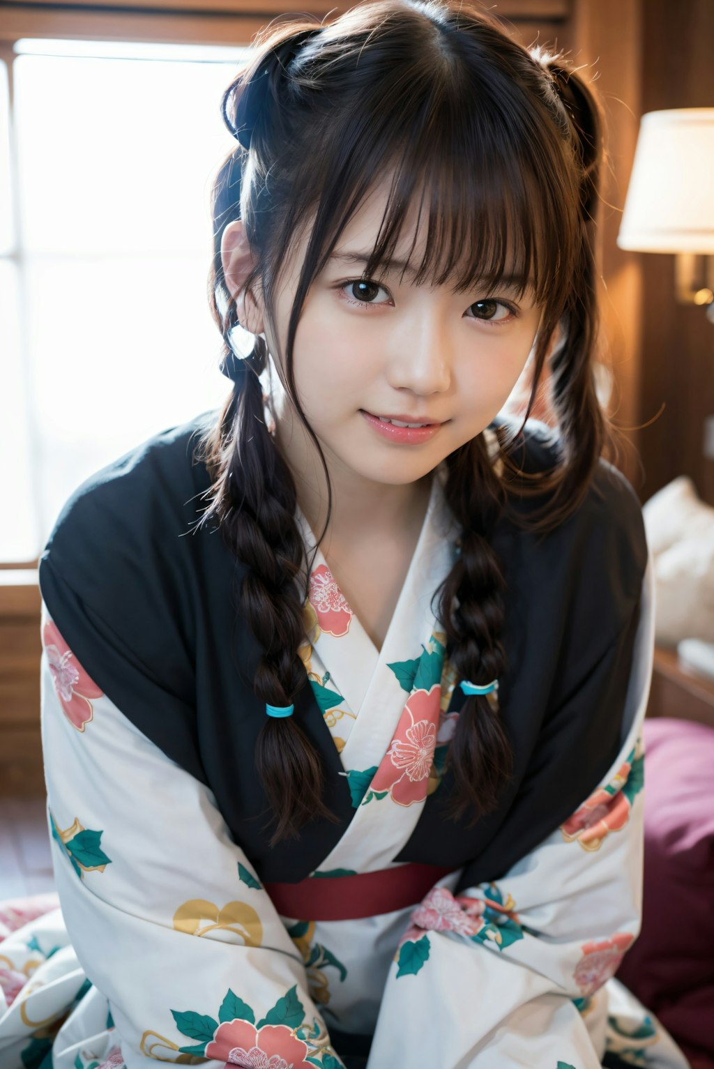ツインテールの着物の女の子 2