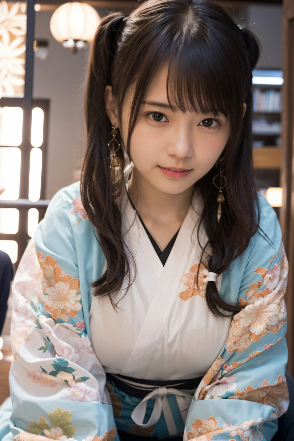ツインテールの着物の女の子 2
