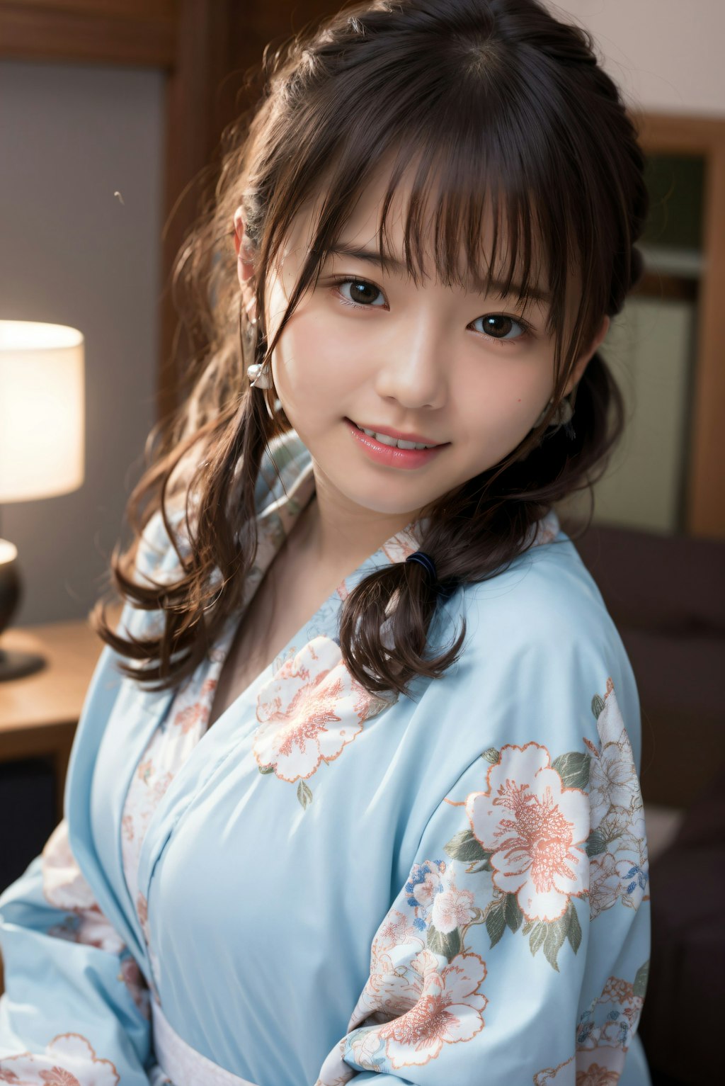 ツインテールの着物の女の子 2