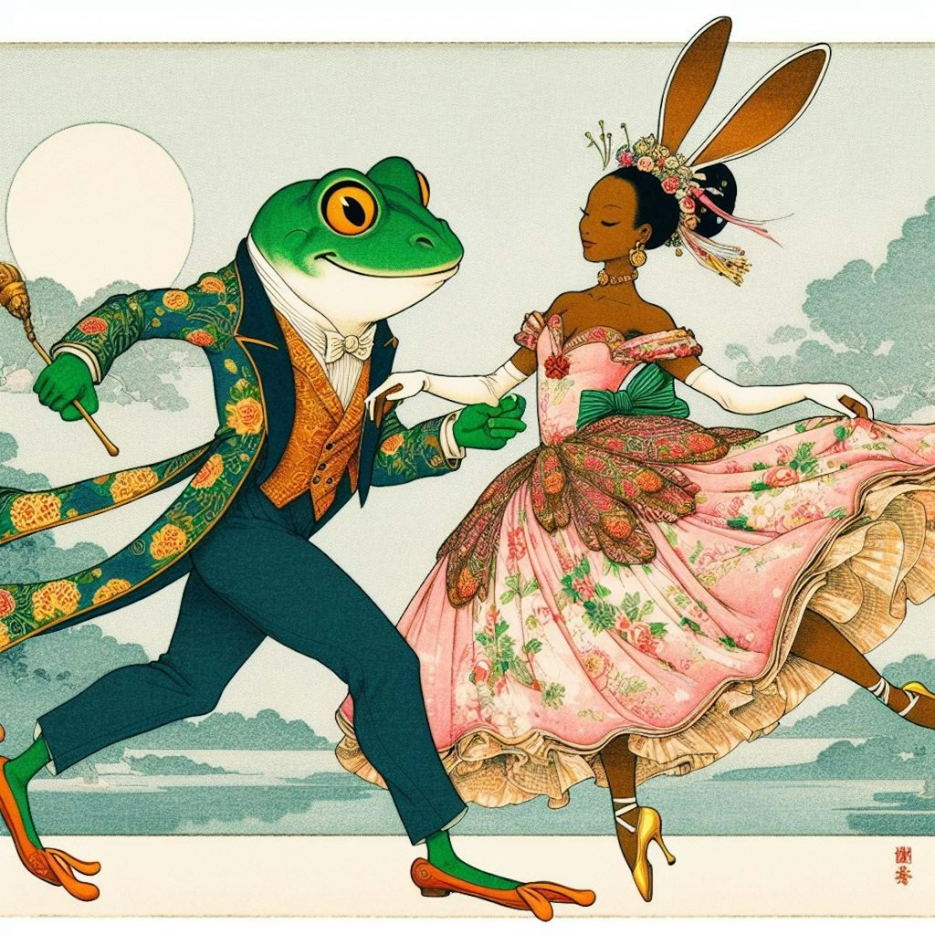 うさぎとカエルのダンス
