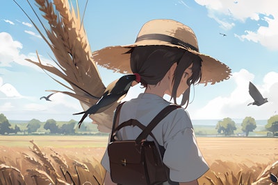 小麦と少女