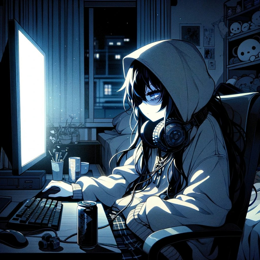 PCやり過ぎな女の子