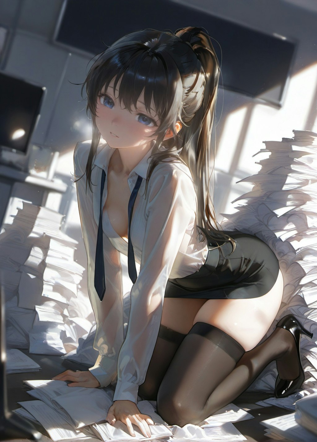 残業の朝