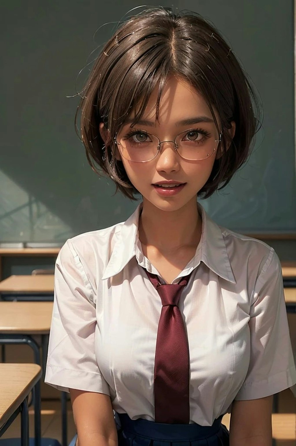 褐色女子高生